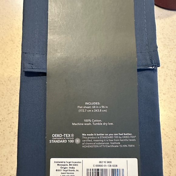Threshold Ultra Soft Flat Sheet - Navy Blue - Picture 3 of 4